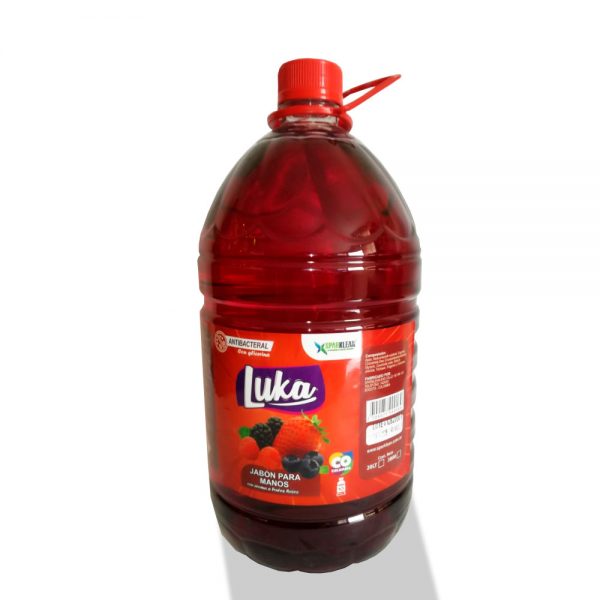 JABON DE MANOS ANTIBACTERIAL LUKA FRUTOS ROJOS X 3800 ML
