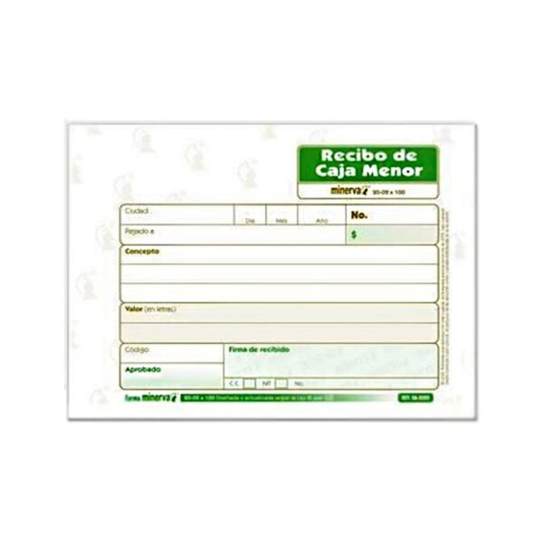 Recibo caja menor 2002 x 200