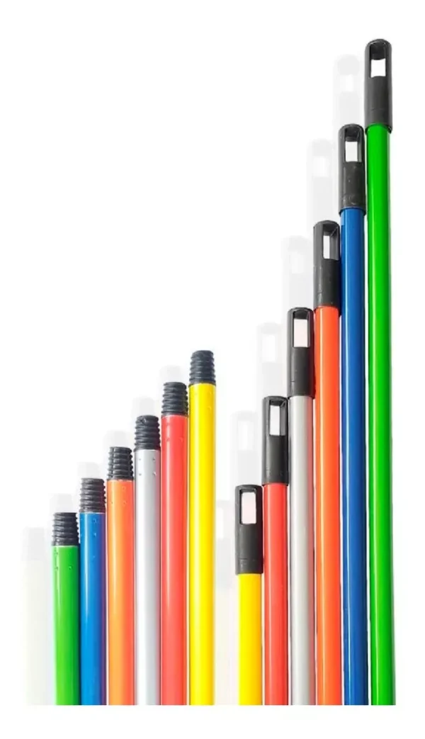 Mango metálico para escoba y trapero de 140 cms