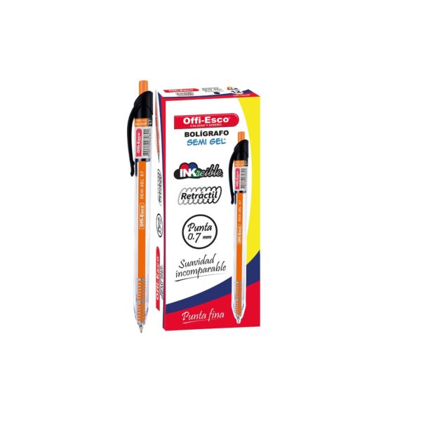 Bolígrafo semi gel 0.7 mm