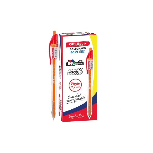 Bolígrafo semi gel 0.7 mm