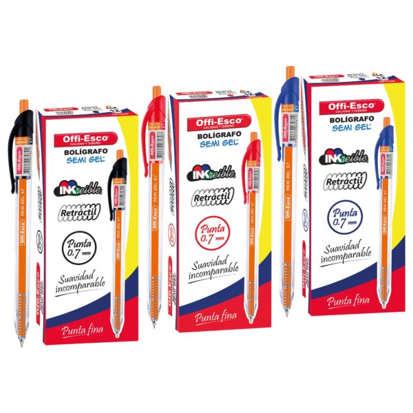 Bolígrafo semi gel 0.7 mm