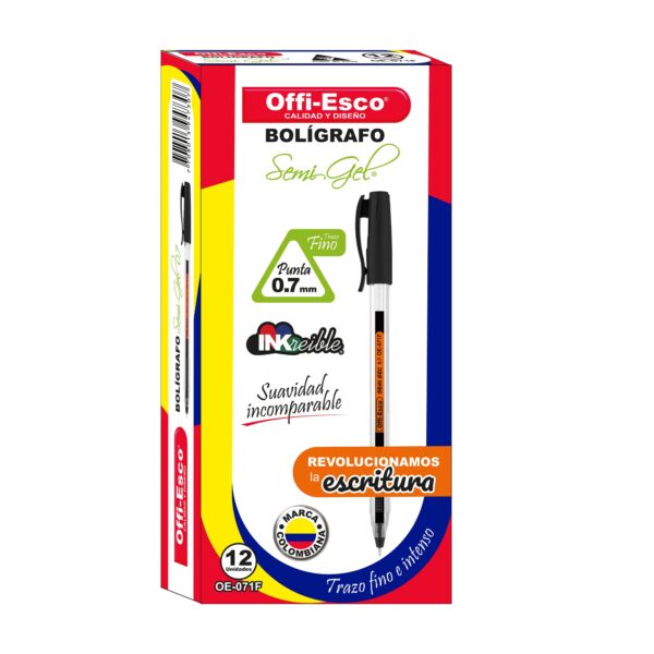 Bolígrafo  semi gel 0.7 mm