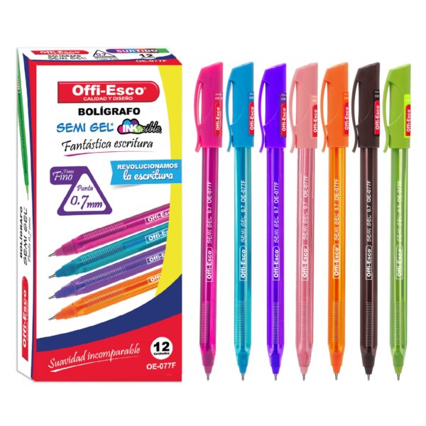 Bolígrafo semi gel 0.7 mm