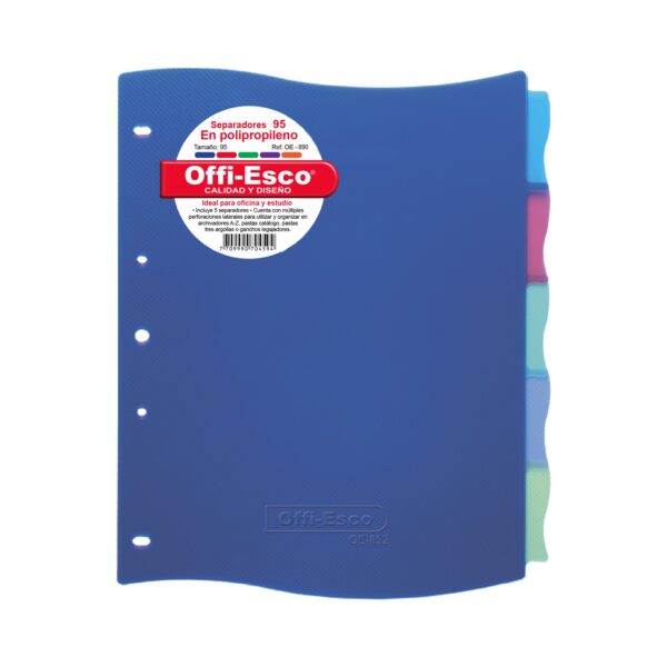 Separador plástico solido offi esco x5