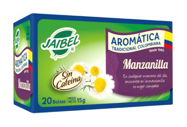 AROMÁTICA TRADICIONAL COLOMBIANA (24 CAJA) MANZANILLA 20 BOLSAS